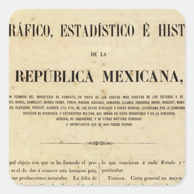 Mexico 9 square sticker (Front)