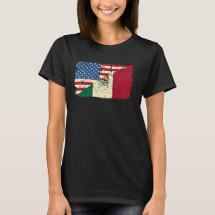 Mexico America Flag USA Pride Patriot Half Mexican T-Shirt