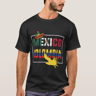 Mexico And Colombia Flag T-Shirt