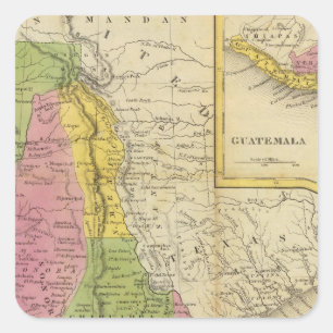 Mexico and Guatemala 2 Square Sticker