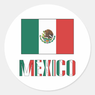 Mexico and Mexican Flag Classic Round Sticker