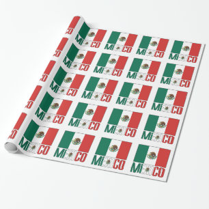 Mexico and Mexican Flag Gift Wrapping Paper