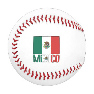Mexico and Mexican Flag with Your Name Baseball