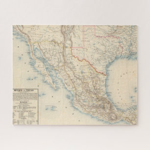 Mexico and Texas Map Jigsaw Puzzle