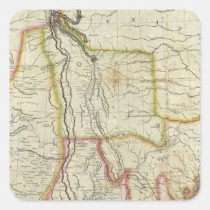 Mexico and United States 2 Square Sticker