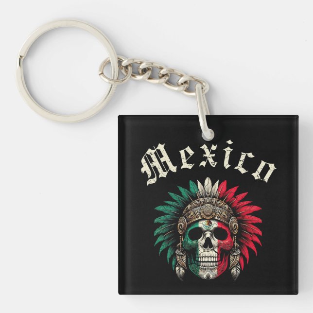 Mexico Aztec  Key Ring (Front)