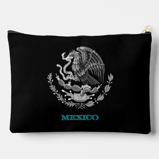 Mexico bag, Mexican Eagle coat of arms / flag Accessory Pouch (Back)