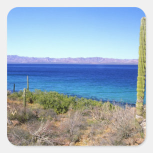 Mexico, Baja California Sur, Mulege, Bahia 2 Square Sticker