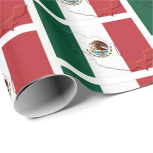 MEXICO   Bandera de México   MEXICAN FLAG Wrapping Paper
