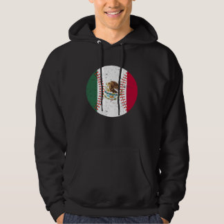 Mexico Baseball Flag for Mexican Baseball Fans Vin Hoodie