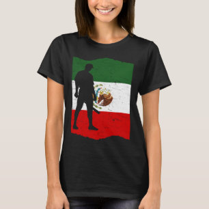 Mexico Baseball Flag for Mexican Baseball Fans Vin T-Shirt