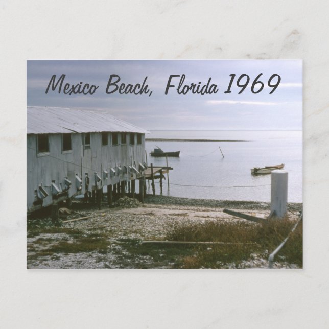 Mexico Beach, Florida 1969 Seascape Postcard (Front)