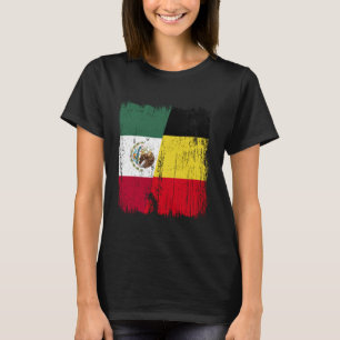 Mexico Belgium Half Flag Mexican Belgian Jersey T-Shirt