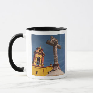 Mexico, Bernal. View of Iglesia de San Sebastian Mug