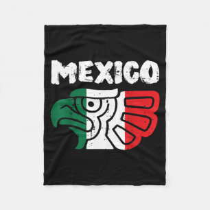 Mexico Bird Eagle Head Flag Mexican Pride Men Fleece Blanket