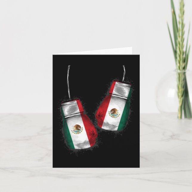 Mexico Boxing Gloves Mexican Pride Mexican Boxing  Card (Front)