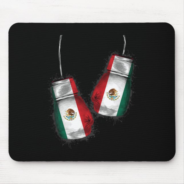 Mexico Boxing Gloves Mexican Pride Mexican Boxing  Mouse Mat (Front)