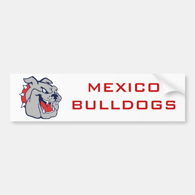 MEXICO BULLDOGS BUMPER STICKER (Front)