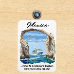 Mexico Cabo Arch Cruise Ship Stateroom Magnet<br><div class="desc">This design may be personalised in the area provided by changing the photo and/or text. Or it can be customised by clicking Personalise this Template and then choosing the click to customise further option and delete or change the colour of the background, add text, change the text colour or style,...</div>