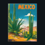 Mexico Cactus Vintage Travel Postcard<br><div class="desc">Mexico Cactus Vintage Travel Postcard</div>