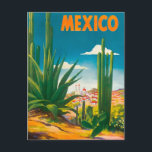 Mexico Cactus Vintage Travel Postcard<br><div class="desc">Mexico Cactus Vintage Travel Postcard</div>