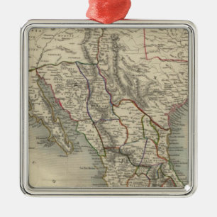 Mexico, California and Texas Metal Tree Decoration