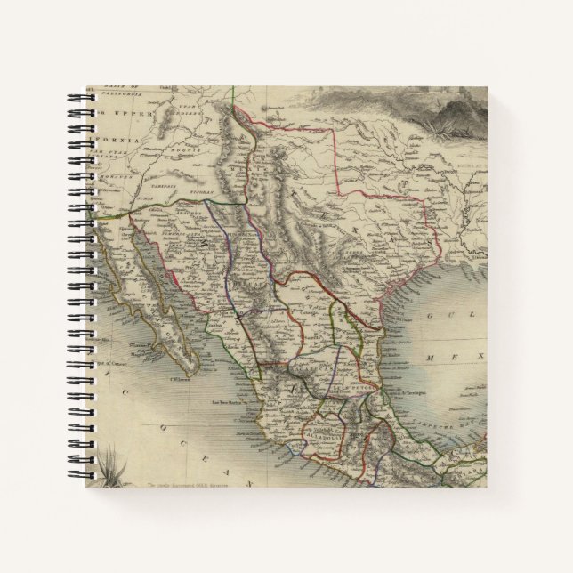 Mexico, California and Texas Notebook (Front)