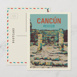 Mexico, Cancún, Quintana Roo, Yucatán, Maya ruins  Postcard