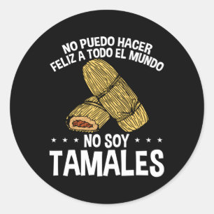 Mexico Canned Tamale Husks Mexican Tamalea Chicken Classic Round Sticker