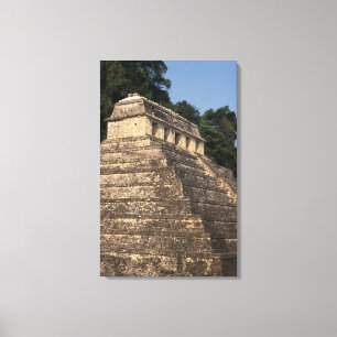 Mexico, Chiapas province, Palenque. Temple of 2 Canvas Print