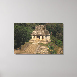Mexico, Chiapas province, Palenque, Temple of Canvas Print