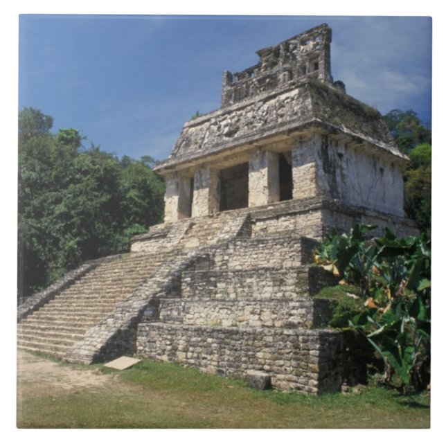 Mexico, Chiapas province, Palenque. Temple of Tile (Front)
