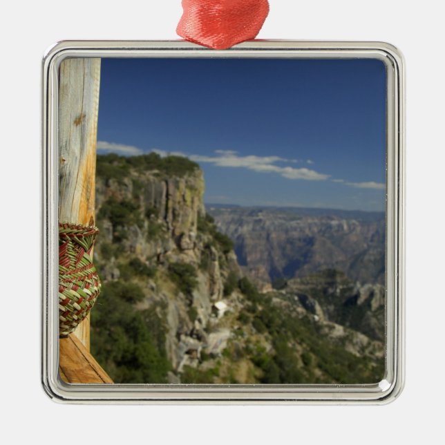 Mexico, Chihuahua, Copper Canyon. View from Metal Tree Decoration (Front)
