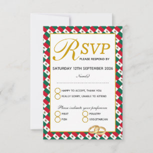 MEXICO Christian Wedding RSVP Response Card
