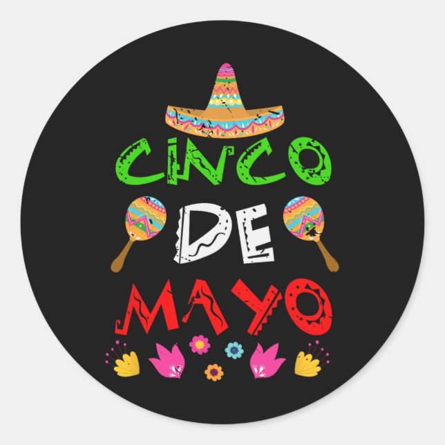 Mexico Cinco De Mayo  Classic Round Sticker (Front)