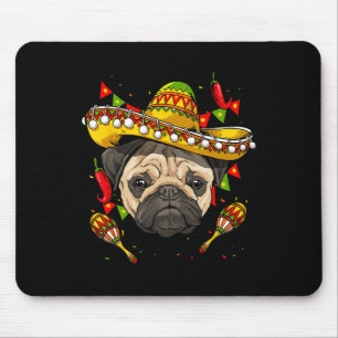 Mexico Cinco De Mayo Pug Dog Lover Pet Pug Mum Mex Mouse Mat