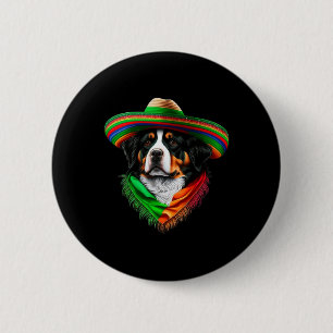 Mexico Cinco De Mayo Sombrero Mexican Bernese Moun 6 Cm Round Badge