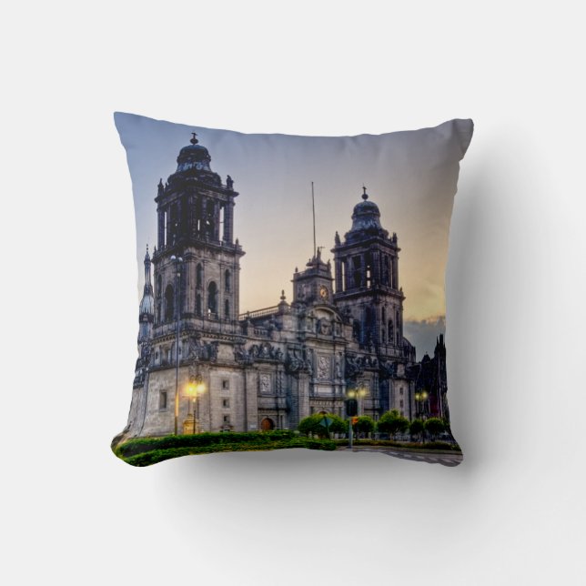 Mexico City Cathedral Cushion (Front)