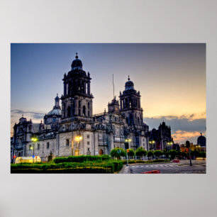 Mexico City Cathedral Poster