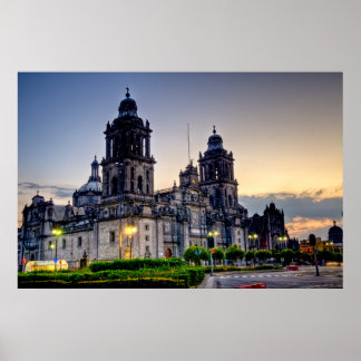 Mexico City Cathedral Poster
