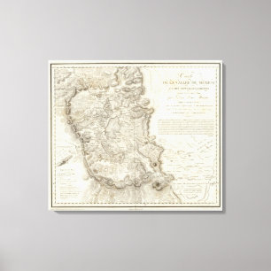 Mexico city map canvas print