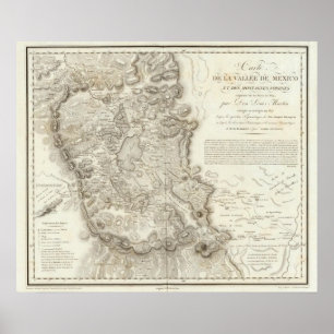 Mexico city map poster