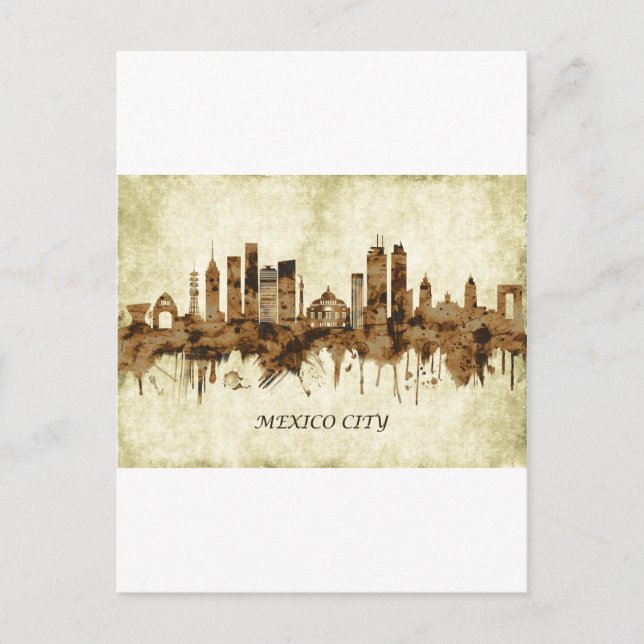 Mexico City Mexico Cityscape Invitation Postcard (Front)