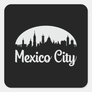 Mexico City Mexico Cityscape Skyline Funny Gift Square Sticker