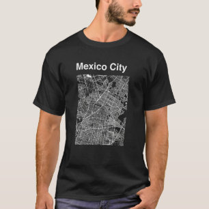 Mexico City Mexico Classic City Map Graphic T-Shirt