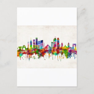 Mexico City Mexico Skyline Invitation Postcard