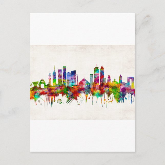 Mexico City Mexico Skyline Invitation Postcard (Front)