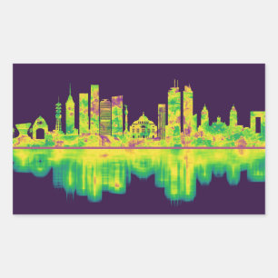 Mexico City Mexico Skyline Rectangular Sticker