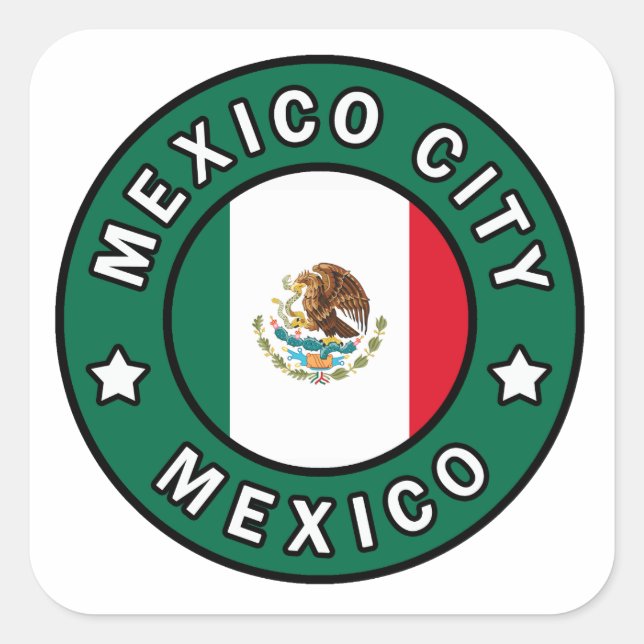 Mexico City Mexico Square Sticker (Front)