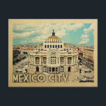Mexico City Postcard Vintage Travel Postcard<br><div class="desc">Mexico city design in Vintage Travel style featuring the Palacio de Bellas Artes or Bellas Artes Palace.</div>